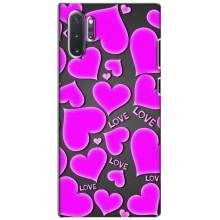Чехлы для любимой на Самсунг Галакси Ноут 10 Плюс (VPrint) (Pink hearts)