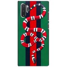 Чехлы ГУЧЧИ для Самсунг Галакси Ноут 10 Плюс (AlphaPrint) (Gucci змия)