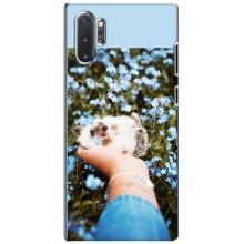 Чехлы с изображением разных животных для Samsung Galaxy Note 10 Plus (Ежик на руках)
