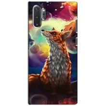 Чехлы с картинкой Лисички для Samsung Galaxy Note 10 Plus (VPrint) (Лисица в космосе)