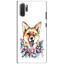 Чехлы с картинкой Лисички для Samsung Galaxy Note 10 Plus (VPrint) (Веселая лисичка)