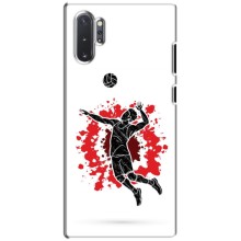 Чехлы с принтом Спортивная тематика для Samsung Galaxy Note 10 Plus – Волейболист