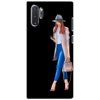 Чехол с картинкой Модные Девчонки Samsung Galaxy Note 10 Plus – Девушка со смартфоном