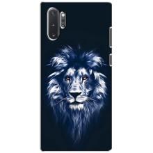 Чехол со Львом для Samsung Galaxy Note 10 Plus (VPrint) (Синий Лев)