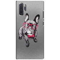 Чехол (ТПУ) Милые собачки для Samsung Galaxy Note 10 Plus (Бульдог в очках)
