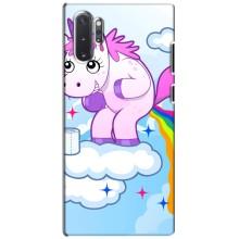 Чехол Unicorn на Samsung Galaxy Note 10 Plus (Радуга единорожка)