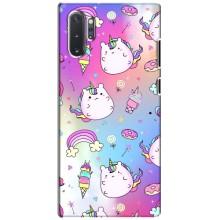 Чехол Unicorn на Samsung Galaxy Note 10 Plus (Радуга и Единорог)