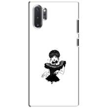 Чехлы Венсдей на Samsung Galaxy Note 10 Plus Уэнсдей (AlphaPrint) (танец Уэнздей)
