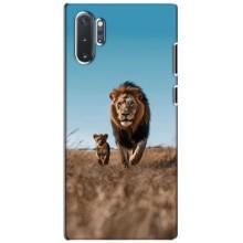 Чехол Король лев на Самсунг Галакси Ноут 10 Плюс (Мусафа и Симба)