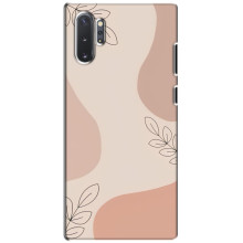 Чехол цветочный дизайн для Samsung Galaxy Note 10 Plus – Коричневый фон