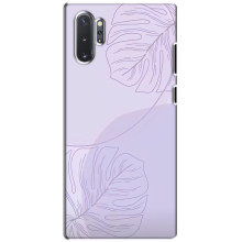 Чехол цветочный дизайн для Samsung Galaxy Note 10 Plus – Монстера фиолетовая