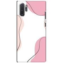 Чехол цветочный дизайн для Samsung Galaxy Note 10 Plus – Розовый фон