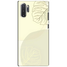 Чехол цветочный дизайн для Samsung Galaxy Note 10 Plus – Зелёный фон