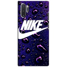 Чехол с логотипом Найк на Samsung Galaxy Note 10 Plus – Найк на фиолетовом