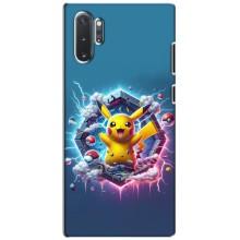 Чехол с Пикачу на Samsung Galaxy Note 10 Plus (Лого Пикачу)