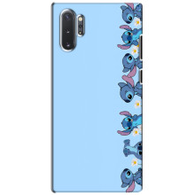Чехол с принтом Стич на Samsung Galaxy Note 10 Plus (Стич фон)