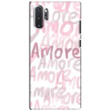 Чехол с розовым рисунком для Samsung Galaxy Note 10 Plus (Любовь)