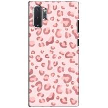 Чехол с розовым рисунком для Samsung Galaxy Note 10 Plus (Розовый леопард)