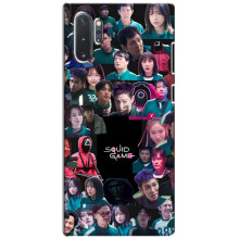Чехол Гра в кальмара для Samsung Galaxy Note 10 Plus – Коллаж игры кальмара