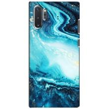 Мраморный чехол на Samsung Galaxy Note 10 Plus (VPrint) (Голубой мрамор)