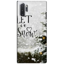 Новогодние, Праздничные Чехлы для Samsung Galaxy Note 10 Plus - 2024 год – Let it snow