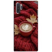 Чехол с уникальным дизайном «Осень с кофе» для Samsung Galaxy Note 10 Plus – Кофе на пледе