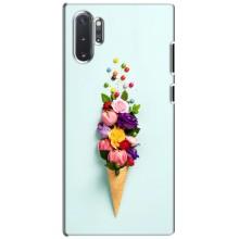 Чехлы с тематикой "ЦВЕТЫ" на Samsung Galaxy Note 10 Plus (Цветок-мороженное)