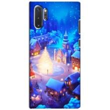 Рождественские Чехлы для Samsung Galaxy Note 10 Plus (VPrint) (Рождественский город)