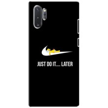 Силиконовый Чехол на Samsung Galaxy Note 10 Plus с картинкой Nike (Later)