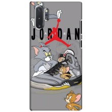 Силиконовый Чехол Nike Air Jordan на Самсунг Нот 10 Плюс (Air Jordan)
