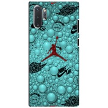 Силиконовый Чехол Nike Air Jordan на Самсунг Нот 10 Плюс (Джордан Найк)