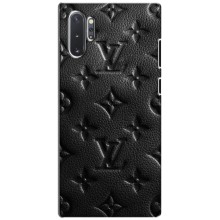 Текстурный Чехол Louis Vuitton для Самсунг Нот 10 Плюс – Черный ЛВ