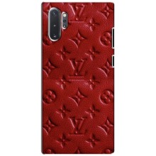 Текстурный Чехол Louis Vuitton для Самсунг Нот 10 Плюс (Красный ЛВ)