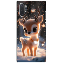 Яркий чехол для Samsung Galaxy Note 10 Plus с Зимними Оленятами – Оленёнок