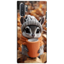 Печатный чехол «Зверята с кофе» для Samsung Galaxy Note 10 Plus