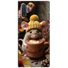 Печатный чехол «Зверята с кофе» для Samsung Galaxy Note 10 Plus – Медведь с кофе