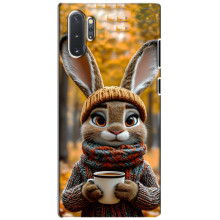 Печатный чехол «Зверята с кофе» для Samsung Galaxy Note 10 Plus – Зайчик с кофе