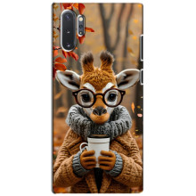 Печатный чехол «Зверята с кофе» для Samsung Galaxy Note 10 Plus – Жираф с кофе