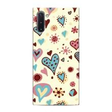 Чехлы для любимой на Самсунг Галакси Ноут 10 (VPrint) – Сердечки