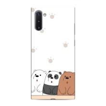 Чехлы с изображением разных животных для Samsung Galaxy Note 10 (Удивленные медвеженки)