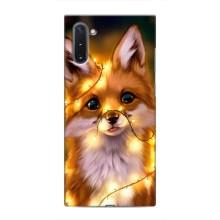 Чехлы с картинкой Лисички для Samsung Galaxy Note 10 (VPrint) (Лисичка в гирляндах)