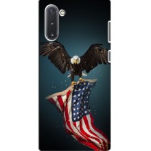 Чехол Флаг USA для Samsung Galaxy Note 10 (Орел и флаг)
