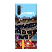 Чохол Майнкрафт на Samsung Galaxy Note 10 (AlphaPrint) Minecraft – фон Minecraft