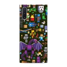 Чохол Майнкрафт на Samsung Galaxy Note 10 (AlphaPrint) Minecraft – Колаж Майнкрафт