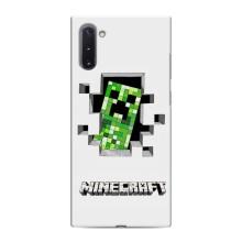 Чохол Майнкрафт на Samsung Galaxy Note 10 (AlphaPrint) Minecraft – кріпер Майнкрафт