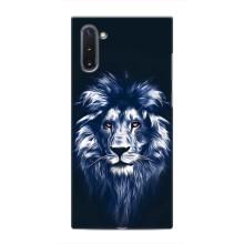 Чехол со Львом для Samsung Galaxy Note 10 (VPrint) (Синий Лев)