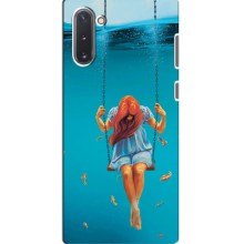 Чехол Стильные девушки на Samsung Galaxy Note 10 (Девушка на качели)