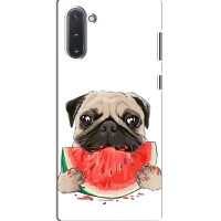 Чехол (ТПУ) Милые собачки для Samsung Galaxy Note 10 (Смешной Мопс)