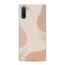 Чехол цветочный дизайн для Samsung Galaxy Note 10 – Коричневый фон