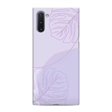 Чехол цветочный дизайн для Samsung Galaxy Note 10 – Монстера фиолетовая